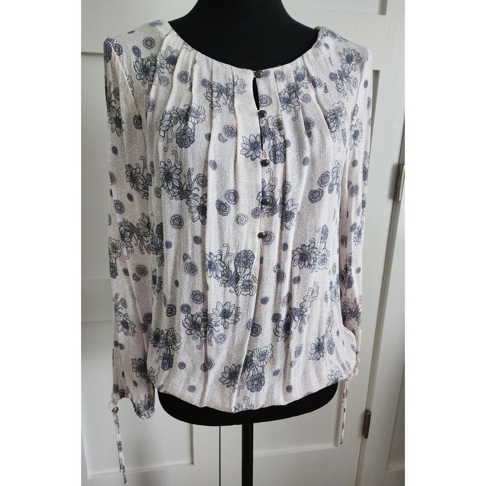 Lucky Brand Boho Floral Print Top Womens Size Small